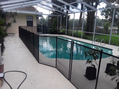 Eagle Lake Pool Safety Fence client installation