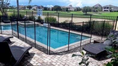 Windermere Pool Safety Fence installation at customers pool