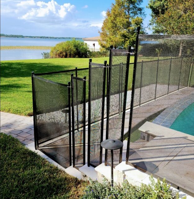 Florida swimming pool fence removable child safety swimming pool fence removable fence with self-closing gate
